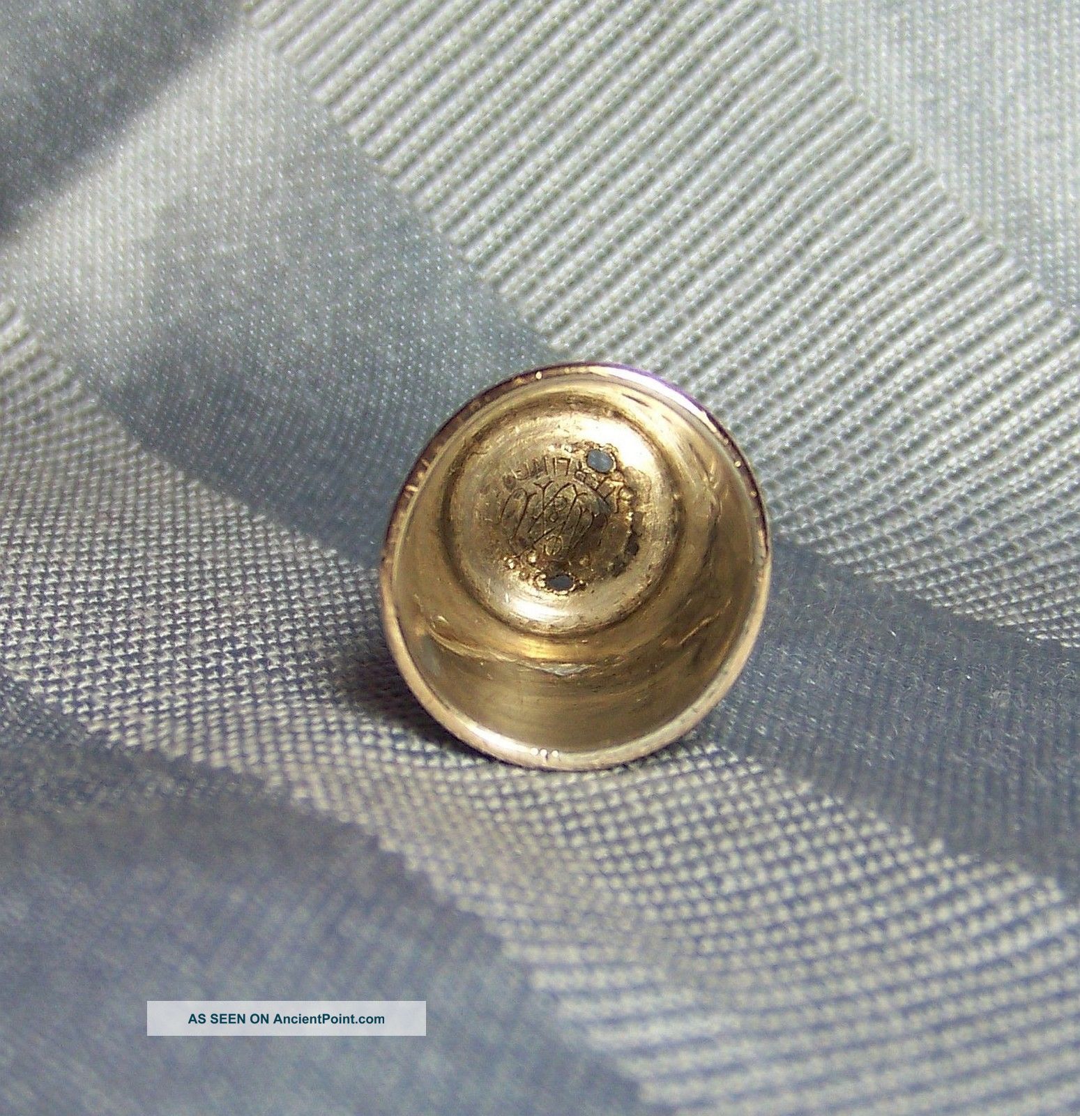 Antique Sterling Silver & Gold Ketcham & Mcdougall Thimble.  18 Ounces Wild Roses Thimbles photo