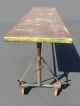 Large Vintage Rustic Industrial Farmhouse Side Entry Metal Table Rolling Cart Post-1950 photo 3