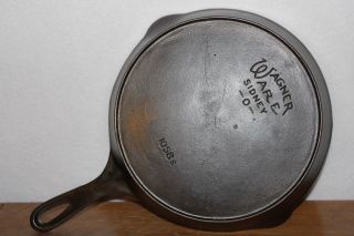1924 Wagner Ware 1058 E Size 8 Skillet Heat Ring Cast Iron Cookware photo