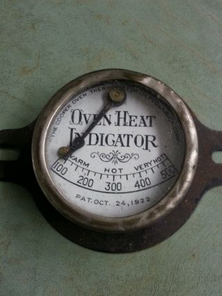 Wood Cook Stove Oven Heat Indicator,  Cooper Oven Therm Co.  Oct 24,  1922 photo