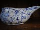 Staffordshire Blue & White Marbled Invalid/pap Boat Feeder C1860 Other Medical Antiques photo 1