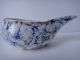 Staffordshire Blue & White Marbled Invalid/pap Boat Feeder C1860 Other Medical Antiques photo 4