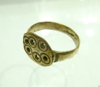 Medieval Bronze Polished Ring (b625) photo