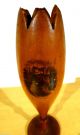 Antique Mauchline Ware Craighall Scotland Little Fortune Teller Dial Tulip Vase Other Antique Woodenware photo 1