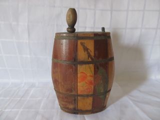 Very Rare Antique Old Cwe Wooden Canteen Flask Keg Bottle photo