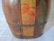 Very Rare Antique Old Cwe Wooden Canteen Flask Keg Bottle Primitives photo 2
