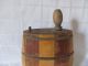 Very Rare Antique Old Cwe Wooden Canteen Flask Keg Bottle Primitives photo 4