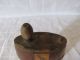 Very Rare Antique Old Cwe Wooden Canteen Flask Keg Bottle Primitives photo 5