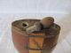 Very Rare Antique Old Cwe Wooden Canteen Flask Keg Bottle Primitives photo 6