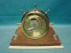 Vintage Seth Thomas Helmsman Ships Bell Mantle Clock Ships Wheel W/ Key Clocks photo 2