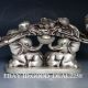 Oriental Vintage Silver Copper Hand - Carved Statue W 2 Elephant & Ruyi Other Chinese Antiques photo 2