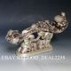 Oriental Vintage Silver Copper Hand - Carved Statue W 2 Elephant & Ruyi Other Chinese Antiques photo 4