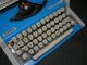 Vtg Rare Pop Funky Blue Olympia Traveller Luxe Typewriter, Typewriters photo 7