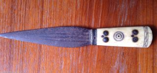 Antique Old African Carved Knife Dagger 7 