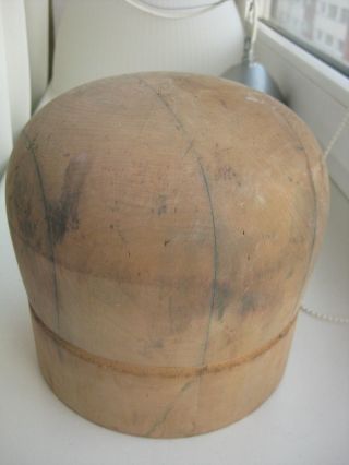 Antique Sweden Wood Millinery Hat Block Mold Form photo
