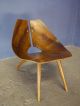 Very Rare Vintage 40s 50s Mid Century Modern American Plywood Chair Ray Komai 1900-1950 photo 3
