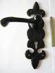 Reclaimed Hardware Lionheart Black Cast Iron Pair Door Lever Pull Handles Door Knobs & Handles photo 2