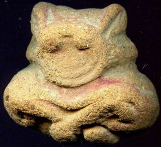 Pre - Columbian Charming Mayan Terracotta Frog Effigy,  Ca;300 - 700 Ad photo