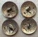 4 Antique French Enamel Champleve Cloisonne Buttons Buttons photo 1