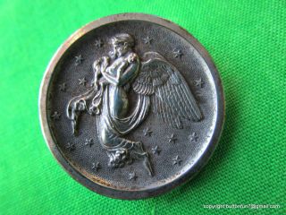 2854 – “night,  ” The Mate To Thorwaldsen Flying Angel Holding Two Babies Button photo