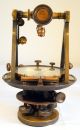 Antique W & Le Gurley Transit 1800s Brass Compass Surveying Equipment & Box Engineering photo 4