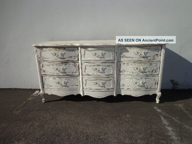 French Provincial Dresser Chest Of Drawers Changing Table Shabby Chic Console Post-1950 photo