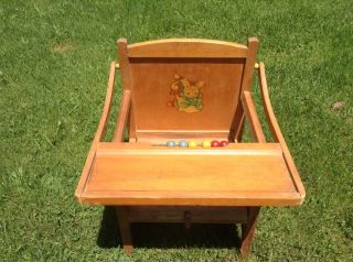 Antique Wooden Potty Chair Child Vintage photo