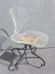 Very Unique Vintage Spanish Contemporary Lucite Accent Chair W Wrought Iron Base Post-1950 photo 4