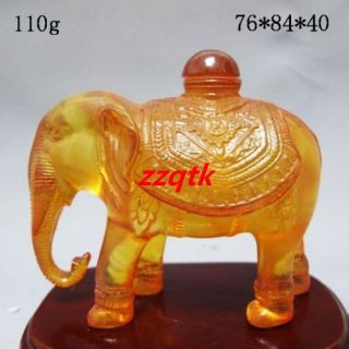 Chinese Hand - Carved Elephant Snuff Bottle Cx859 photo