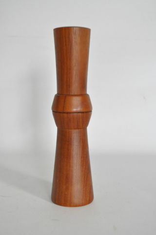 Dansk Vtg Mid Century Danish Modern Teak Wood Bowtie Pepper Mill Peugeot Lion photo