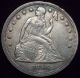 1846 Seated Liberty Silver Dollar Au Detailing Authentic Rare Us Coin The Americas photo 1