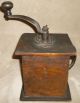 Antique 1800 ' S? Imperial Coffee Mill Grinder Old Dovetail Jointed Wood Cast Iron Primitives photo 2