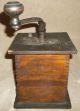 Antique 1800 ' S? Imperial Coffee Mill Grinder Old Dovetail Jointed Wood Cast Iron Primitives photo 3
