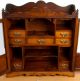 Large Smoker ' S Cabinet Games Antique Victorian Oak In Mahogany Colour 24 
