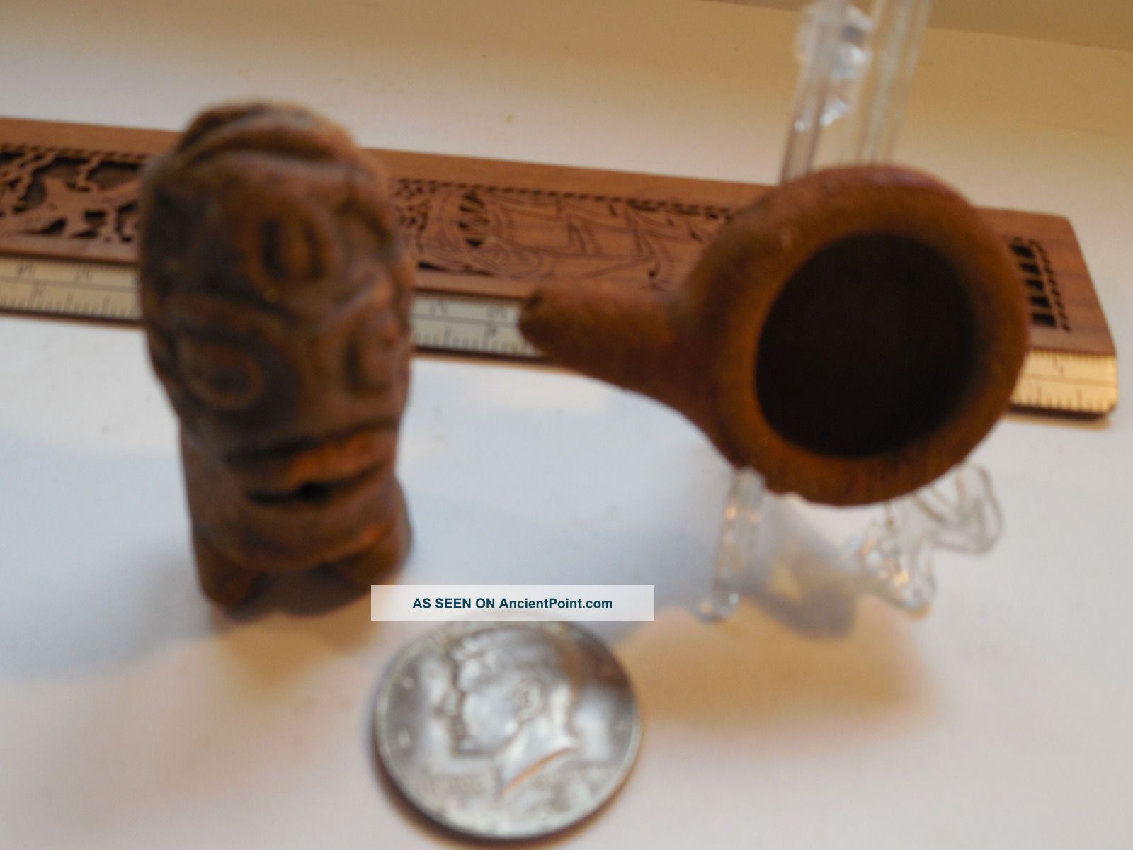2 Moche Pipes Mochica Pre - Columbian Archaic Ancient Artifacts Chimu Inca Mayan The Americas photo