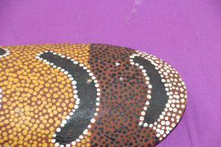 Australian Aboriginal Large Coolamon Wooden Bowl Ochres photo