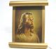 Antique 1940s W.  E.  Sallman Lighted Jesus Portrait Vintage Picture Table Display Art Deco photo 1