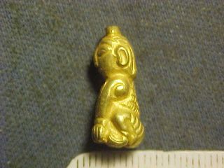 Sassanian Gold Amulet (squatting Figure) Circa 400 - 700 Ad. photo