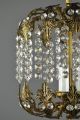Brass & Swarovski Crystal Chandelier C1950 Vintage Antique Restored Ceiling Chandeliers, Fixtures, Sconces photo 2