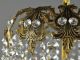Brass & Swarovski Crystal Chandelier C1950 Vintage Antique Restored Ceiling Chandeliers, Fixtures, Sconces photo 4