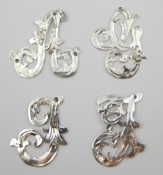 Nos Antique 1900s Silver Letters Initals Others Styles Available Layby Ava photo