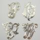 Nos Antique 1900s Silver Letters Initals Others Styles Available Layby Ava Sterling Silver (.925) photo 5