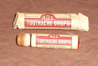 C1915 Antique Medicine Bottle - Ads Toothache Drops American Druggists Syndicate photo
