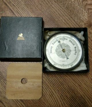 Rare Barometer Andrew J.  Lloyd Boston,  Massachustts Brass With Orig.  Box photo