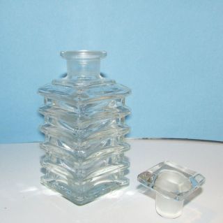 Antique Collectible Crystal Perfume Bottle With Stopper photo