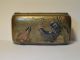 Very Fine Antique / Vintage Japanese Mixed Metal Box Hen Rooster Brass Bronze Boxes photo 9