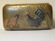 Very Fine Antique / Vintage Japanese Mixed Metal Box Hen Rooster Brass Bronze Boxes photo 10