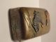 Very Fine Antique / Vintage Japanese Mixed Metal Box Hen Rooster Brass Bronze Boxes photo 5