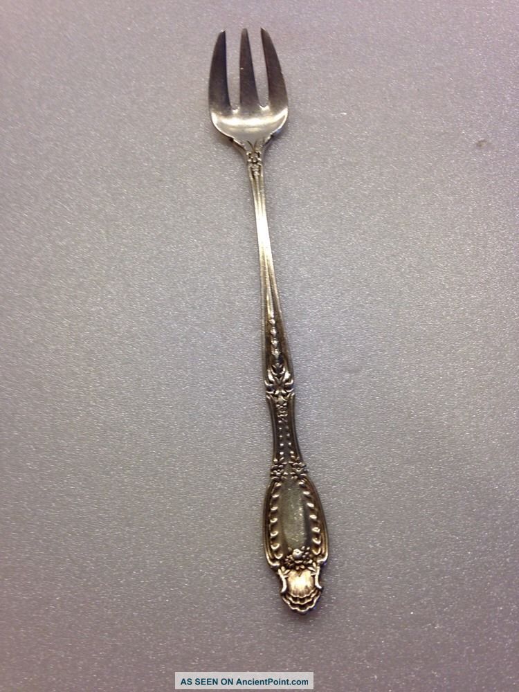 Tiffany & Co 6 ' Olive Fork 1850 - 1899 Sterling Silver Richelieu Pattern Flatware & Silverware photo