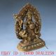 Vintage Tibet Brass Tibetan Buddhism Statue - - - - God Of Wealth Other Antique Chinese Statues photo 2